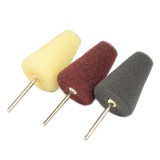 Set mini bureti/paduri conice pentru polish auto 3 piese AMiO, pentru detailing si lustruire precisa, 3 duritati, diametru 30 mm, inaltime 40 mm