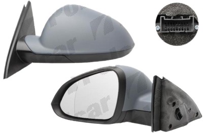 Oglinda exterioara Opel Insignia (G09) 09.2008-2017 si Insignia 2017-, 7 pini, pliabila, partea stanga View Max crom asferica carcasa prevopsita grun foto
