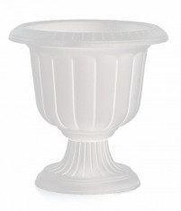 Ghiveci de flori din plastic Nergis, 47.4 x 47.6 x 33.6 cm, 25.3 l, alb foto