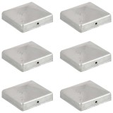 Gossi capace stalpi de gard piramida 6 buc. metal galvanizat 81x81 mm