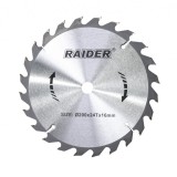 Disc circular pentru lemn Raider 200 mm, 24 dinti, alezaj 16 mm