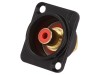 Conector RCA Mama Neutrik Aurit Lipire Montare Panou NF2D-B-2 Eticheta Rosie