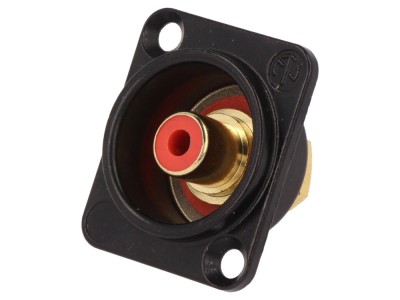 Conector RCA mamă aurit, lipire foto