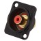 Conector RCA mamă aurit, lipire