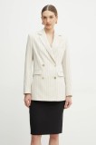 Fracomina sacou culoarea bej, cu doua randuri de nasturi, modelator, FR25SJ3003W761D4