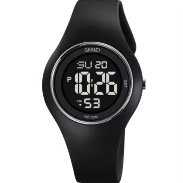 Ceas de mana barbatesc Skmei Alarma Casual Sport Fashion Digital Cronometru Negru