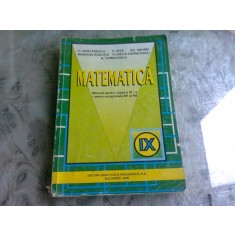 MATEMATICA MANUAL PENTRU CLASA A IX-A - C. NASTASESCU