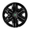 Set 4 capace roti hubcaps fast black R16 Compatibil Cu Skoda, Autohelix MSA