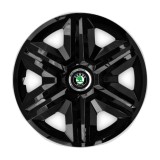 Cumpara ieftin Set 4 capace roti hubcaps fast black R16 Compatibil Cu Skoda
