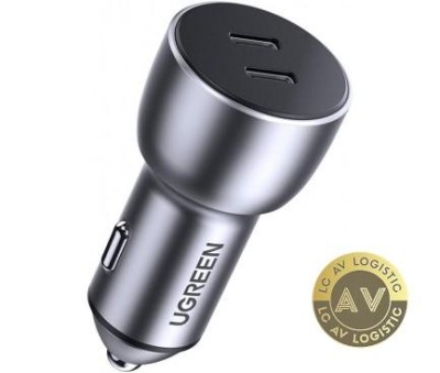 Incarcator Auto UGREEN CD213 36W 3A 2 x USB-C Gri foto