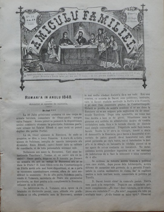Ziarul Amiculu familiei , an 4 , nr. 34 , Gherla , 1880