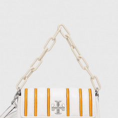 Tory Burch poseta de piele culoarea alb