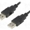 Cablu din ambele par&amp;#355;i, USB A mufa, USB 2.0, lungime 5m, negru, BQ CABLE - CAB-USBAA/5-BK