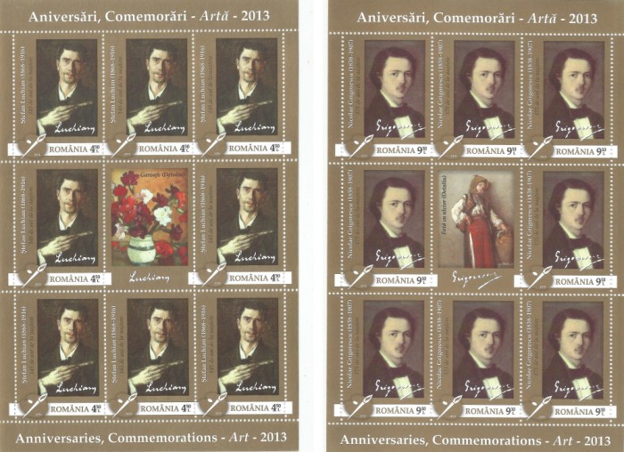 |Romania, LP 1964/2013, Arta - Aniversari, Comemorari, minicoala, MNH