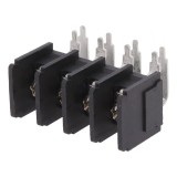 Regletă de conexiuni PCB unghi 90&deg; 4 piste 4mm2