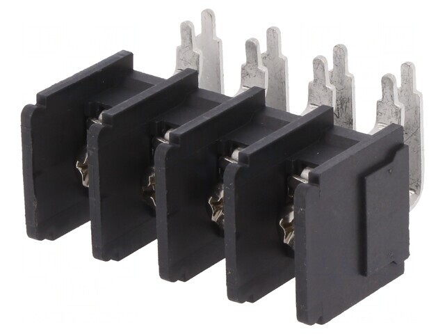 Regletă de conexiuni PCB unghi 90&deg; 4 piste 4mm2