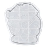 Cumpara ieftin Matrita din silicon pentru confectionat tavi de servire, model femeie afro, 33 x 27 x 2.5 cm, alb