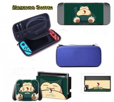 Husa + Adeziv Skin Nintendo switch Pokemonn Go Snorlax foto