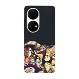 Husa compatibila cu Huawei P50 Pro model Cartoons party, Silicon, TPU, Viceversa, Transparent, Carcasa