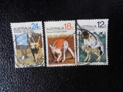 Serie timbre fauna animale stampilate Australia timbre filatelice postale foto