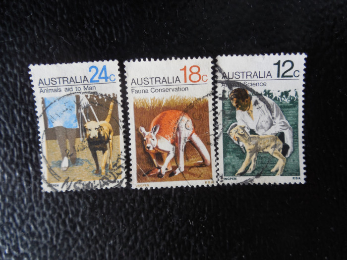 Serie timbre fauna animale stampilate Australia timbre filatelice postale