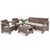 Cumpara ieftin Set de mobilier de grădină Corfu Love duo &icirc;n culoarea cappuccino