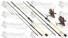 Set 2 Lansete Feeder Carbon 3,6m 3+3 varfuri Cu 2 Mulinete FL Team Feeder foto