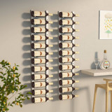 Suport sticle de vin de perete, 12 sticle, 2 buc., alb, fier GartenMobel Dekor, vidaXL