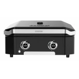 Gratar pe gaz tip plancha cu 2 arzatoare si capac Cozze 600 5 kW 90514