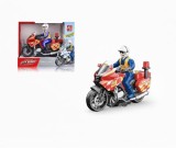 Motocicleta cu sunete, lumini si figurina politist