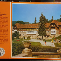 Vedere mare carte postala Borsec 1987, necirculata, cu timbru 2 lei, 20x15 cm