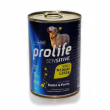 Hrana Umeda Pentru Caini Premium Prolife Dog Adult Sensitive Medium/large Iepure&amp;cartof 400 Gr/39681