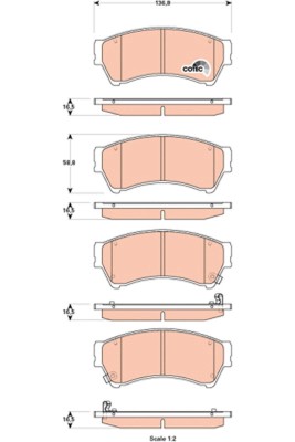 TRW GDB3501 COTEC set placute frana disc foto