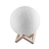 Lampa Luna FOXMAG24 cu stand de lemn, de veghe, potrivita in camera copilului, lumina ajustabila