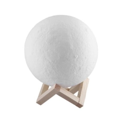 Lampa Luna FOXMAG24 cu stand de lemn, de veghe, potrivita in camera copilului, lumina ajustabila foto