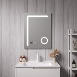 Oglinda baie Chambave 80x60x3cm argintiu cu LED [pro.tec] HausGarden Leisure
