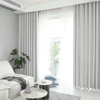 Draperie din catifea blackout cu rejansa transparenta cu ate pentru galerie, Madison, 150x260 cm, densitate 700 g/ml, Bright White, 1 buc foto