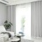 Set draperie din catifea blackout cu rejansa transparenta cu ate pentru galerie, Madison, 150x255 cm, densitate 700 g/ml, Bright White, 2 buc