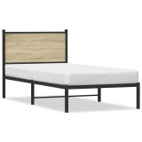 Cumpara ieftin Cadru pat metalic fara saltea, stejar sonoma, 90x190 cm