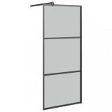 Cumpara ieftin Paravan de dus walk-in 80x195 cm sticla ESG inchisa negru