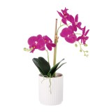 Orhidee artificiala roz fucsia in ghiveci 11 x 44 cm