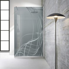 Paravan dus walk-in Aqua Roy INOX, model Lava incolor, sticla 8 mm gri, securizata, anticalcar 70x195 cm