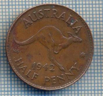 AX 530 MONEDA- AUSTRALIA - HALF PENNY -ANUL 1942 -STAREA CARE SE VEDE foto