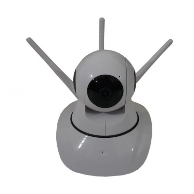 Camera de supraveghere cu IP , Wi-Fi , rotativa 360 grade , 720p , suport microSD card , alb foto