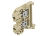 Conector de &Icirc;mbinare Șine 4mm2 Piste 1 Borne 2 Bej 6.5mm