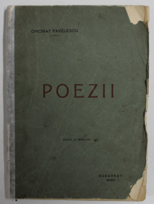 POEZII de CINCINAT PAVELESCU - BUCURESTI, 1911 foto