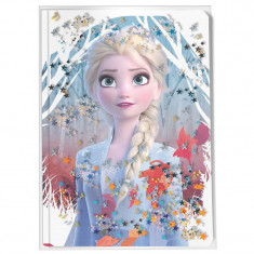 Jurnal Frozen Elsa, Water Effect, 80 pagini, 20x15x1.5 cm