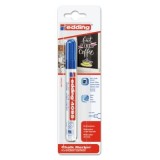 Marker Edding 4095 cu creta lichida, varf 2-3 mm, albastru, blister
