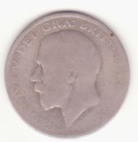 Marea Britanie &frac12; Crown 1923 - George V 2nd type, greutate 14.14 grame, argint (0.500), diam.32.3 mm.