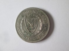 Cipru 100 Mils 1973 moneda din imagini,diametrul=28,50 mm foto